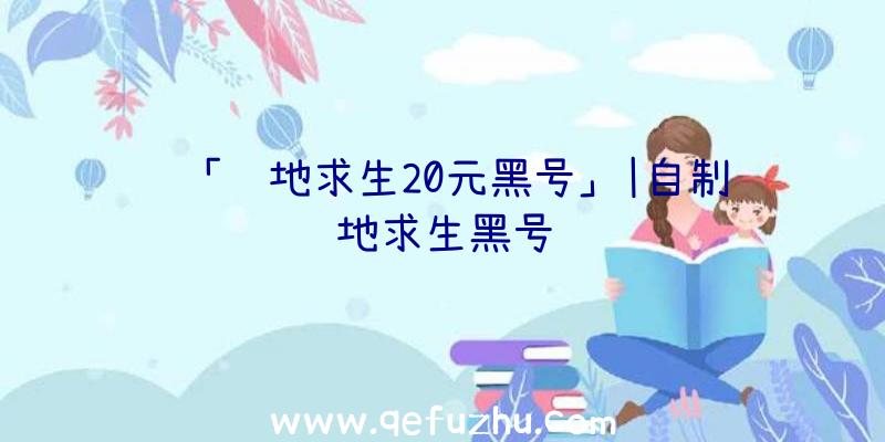 「绝地求生20元黑号」|自制绝地求生黑号